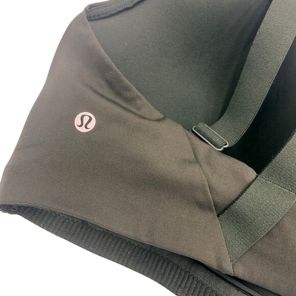 Lululemon Dark Green Halter Strappy Energy High Impact Sports Bra Size 38DD - Picture 4 of 6